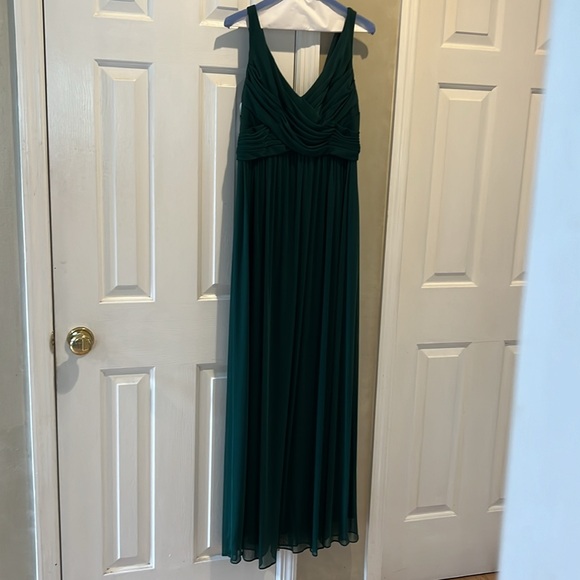 David’s Bridal Juniper colored evening gown or bride’s maid’s dress - Picture 2 of 7